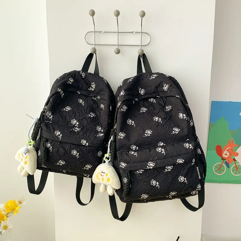 MOK Nylon Backpack Regular Women's White/Black/Pink/Green/Blue-9