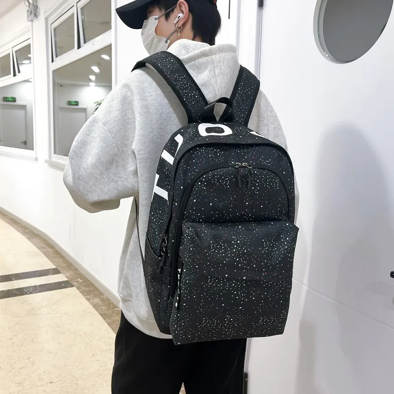 MOK Oxford Backpack Regular Unisex Black/White-3