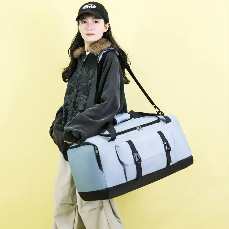 MOK Oxford Gym Bag Large Size Unisex Black/Khaki/Light Blue/Dark Blue/Beige-5