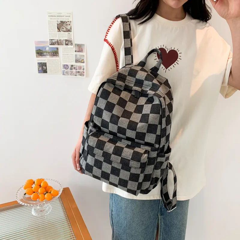 MOK Canvas Backpack Unisex Gray-2