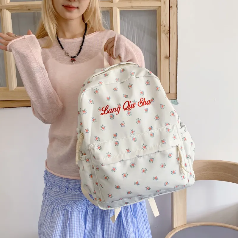 MOK Nylon Fabric Backpack Women's Multicolor-1