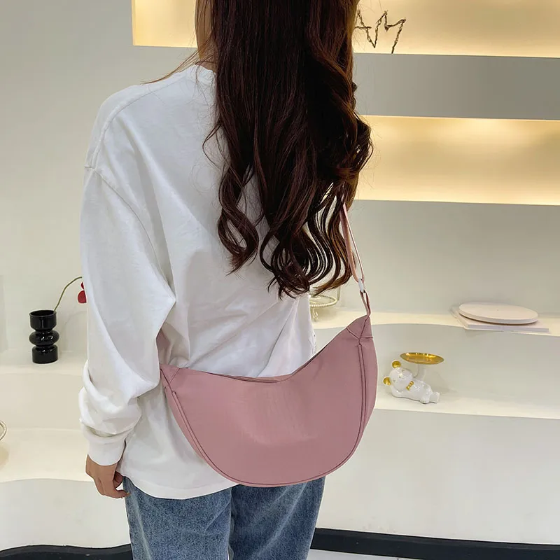 MOK Canvas Sling Bag Women's Gray/Black/Apricot/Light Green/Pink-11
