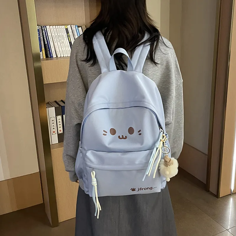 MOK Nylon Backpack Regular Women's Ecru/Yellow/Black/Blue/Pink-20