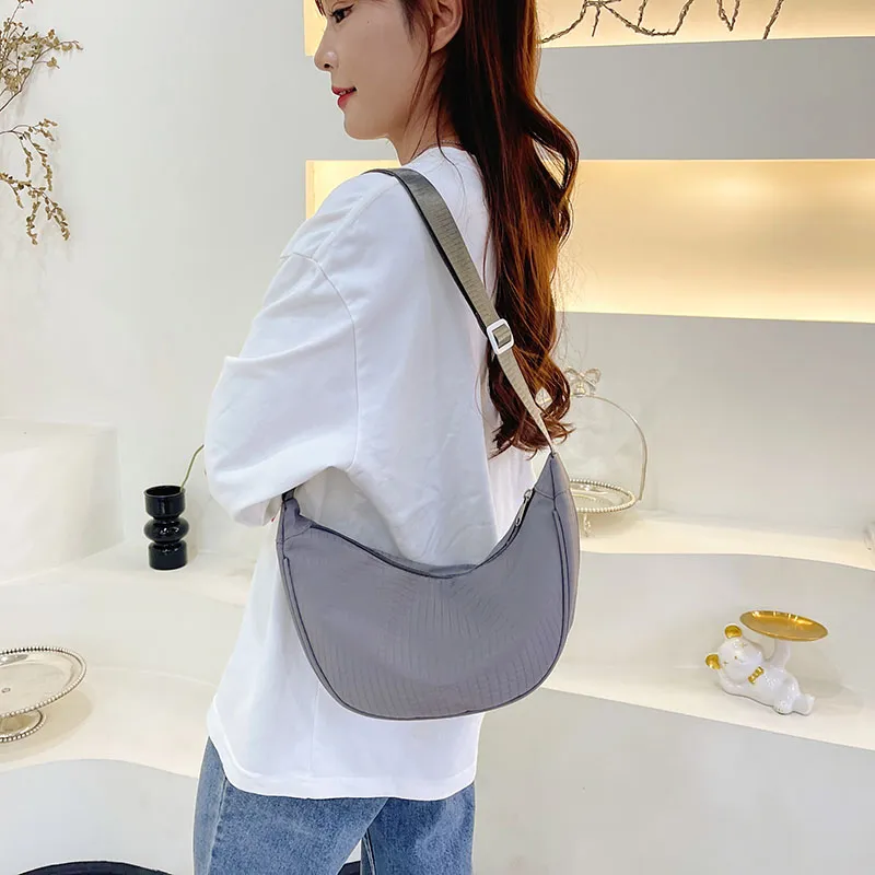 MOK Canvas Sling Bag Women's Gray/Black/Apricot/Light Green/Pink-1