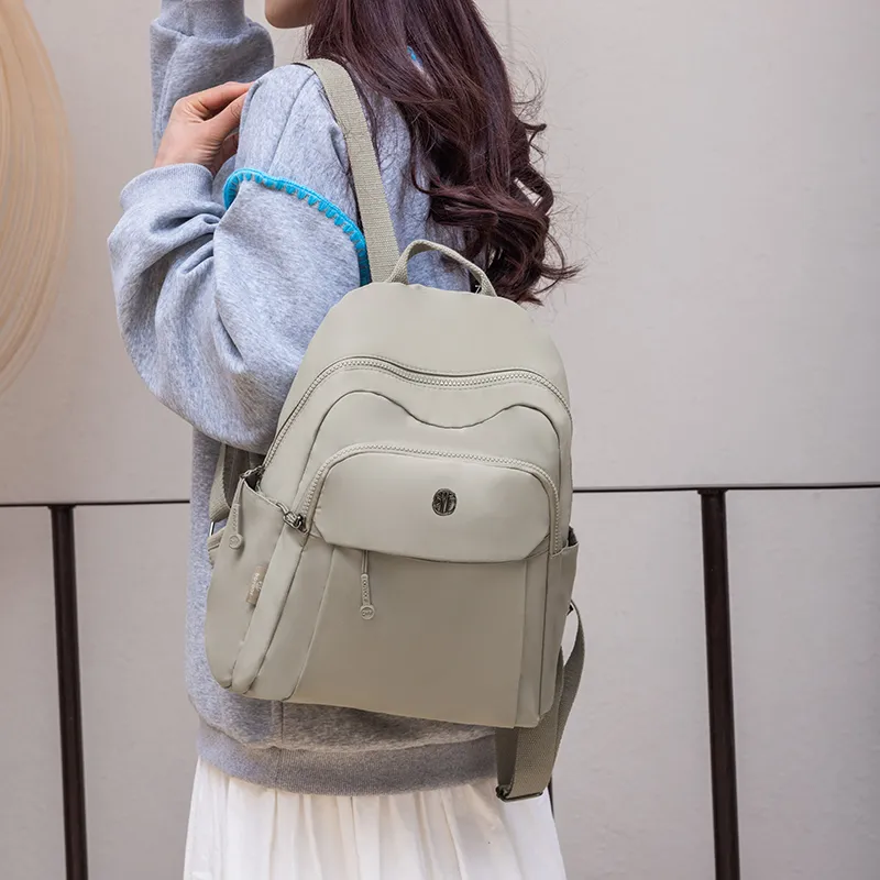 MOK Nylon Fabric Backpack Women's Multicolor-7
