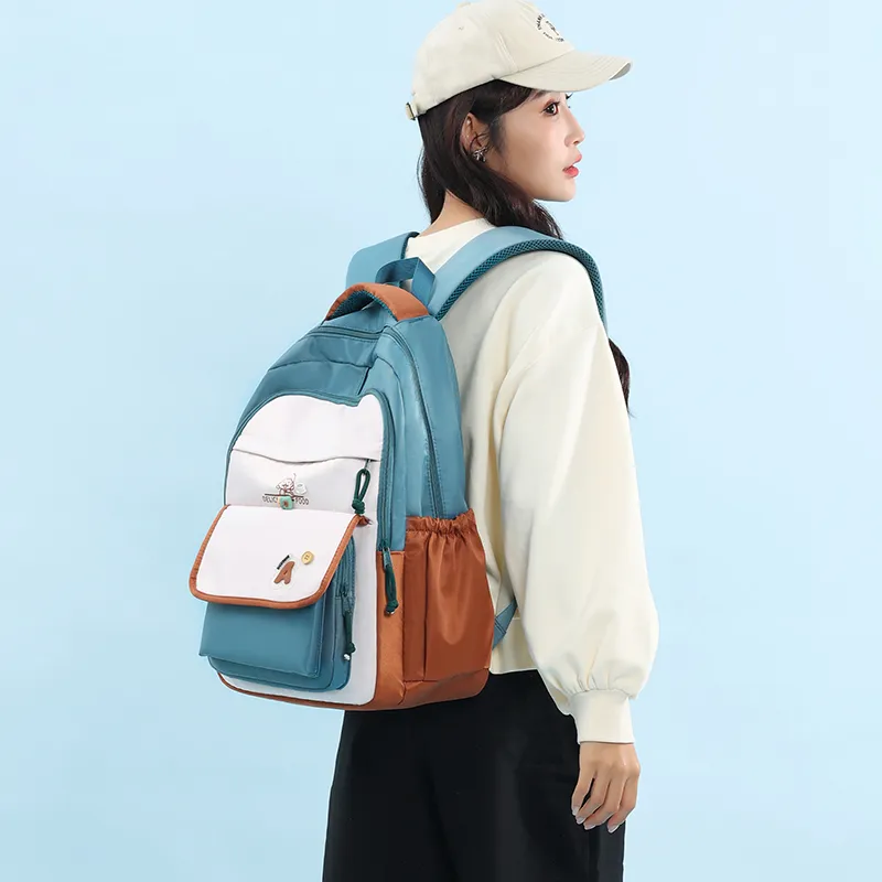 MOK Polyester Backpack Regular Women's Multicolor-8