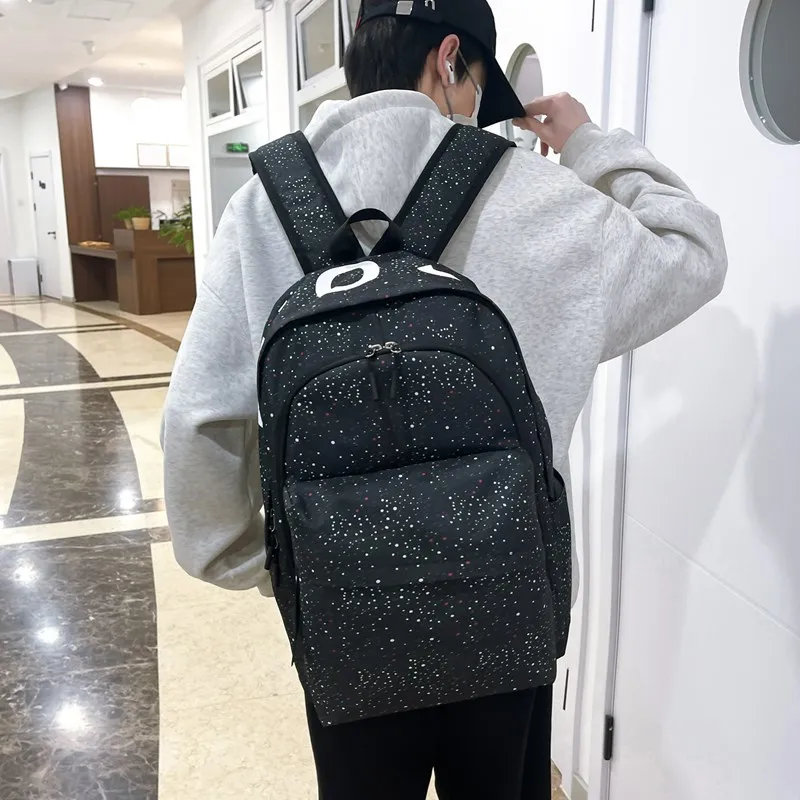 MOK Oxford Backpack Regular Unisex Black/White-4