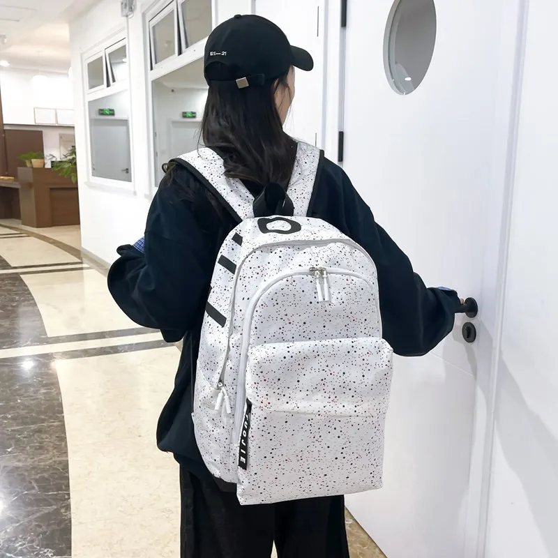 MOK Oxford Backpack Regular Unisex Black/White-8