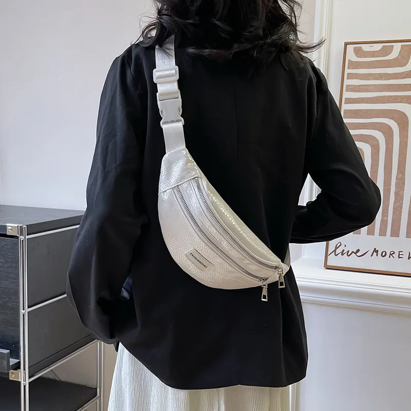 MOK Nylon Sling Bag Unisex White/Black/Violet/Pink-1