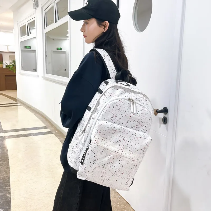 MOK Oxford Backpack Regular Unisex Black/White-9
