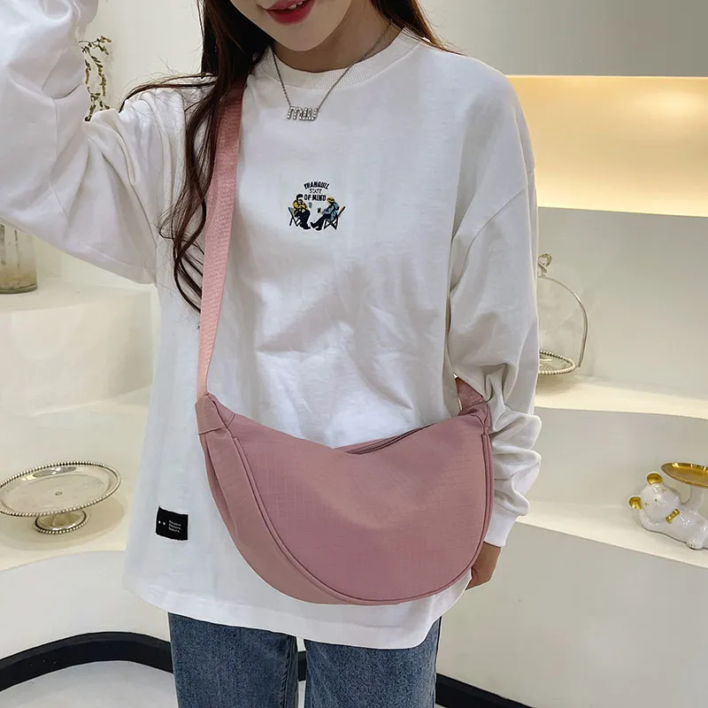 MOK Canvas Sling Bag Women's Gray/Black/Apricot/Light Green/Pink-12