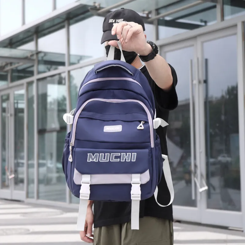 MOK Waterproof Fabric Backpack Unisex Multicolor-12