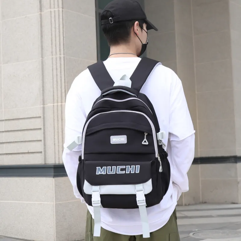 MOK Waterproof Fabric Backpack Unisex Multicolor-4