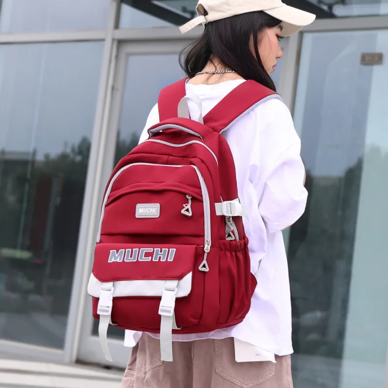MOK Waterproof Fabric Backpack Unisex Multicolor-7