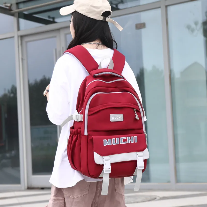 MOK Waterproof Fabric Backpack Unisex Multicolor-8