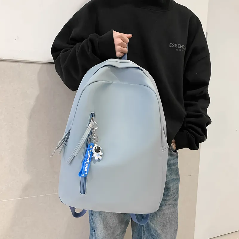 MOK Nylon Backpack Regular Unisex White Pink/White Red/White Blue/Black/Blue-12