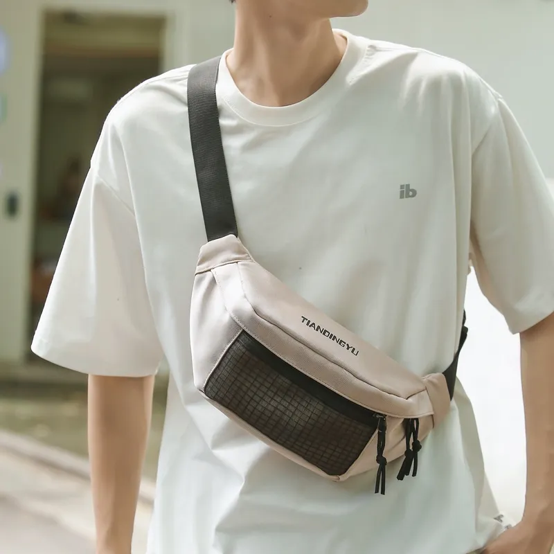 MOK Nylon Backpack Unisex White/Black/Purple/Khaki-11