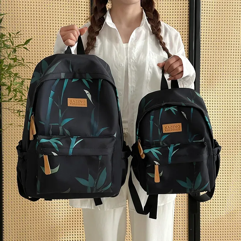 MOK Polyester Backpack Regular Unisex Black/White-1