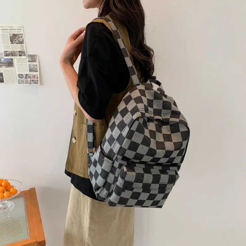 MOK Canvas Backpack Unisex Gray-6