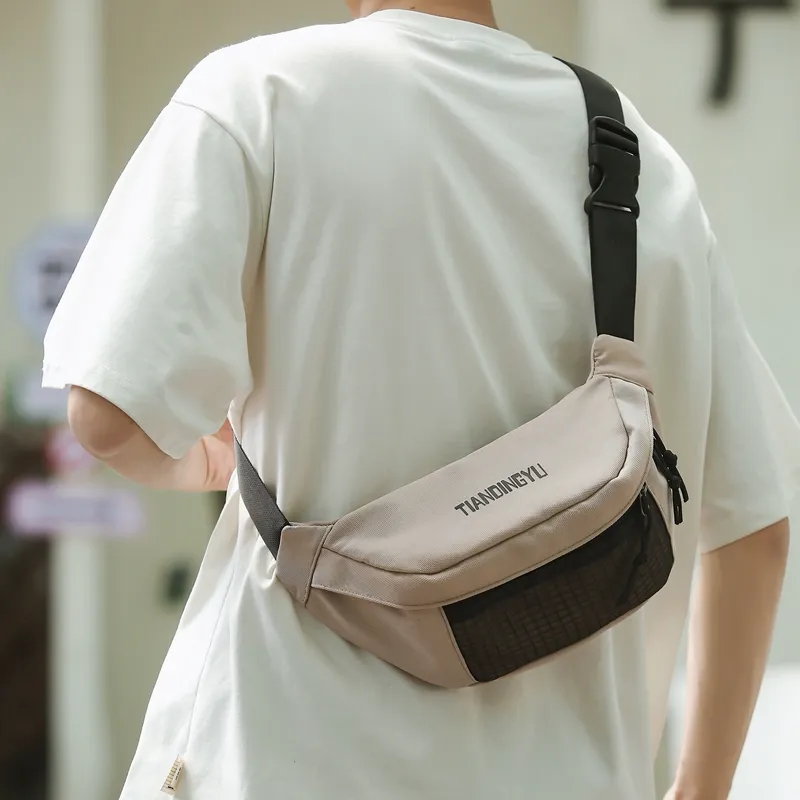 MOK Nylon Backpack Unisex White/Black/Purple/Khaki-12