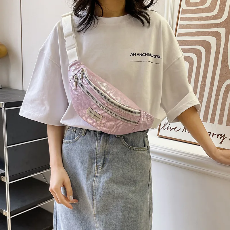 MOK Nylon Sling Bag Unisex White/Black/Violet/Pink-8