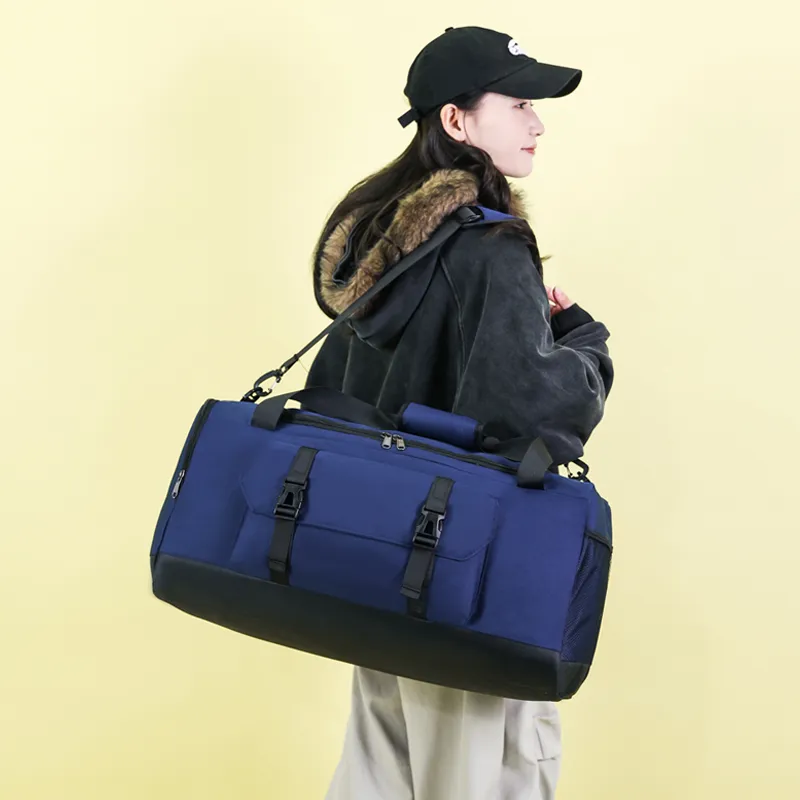 MOK Oxford Gym Bag Large Size Unisex Black/Khaki/Light Blue/Dark Blue/Beige-7