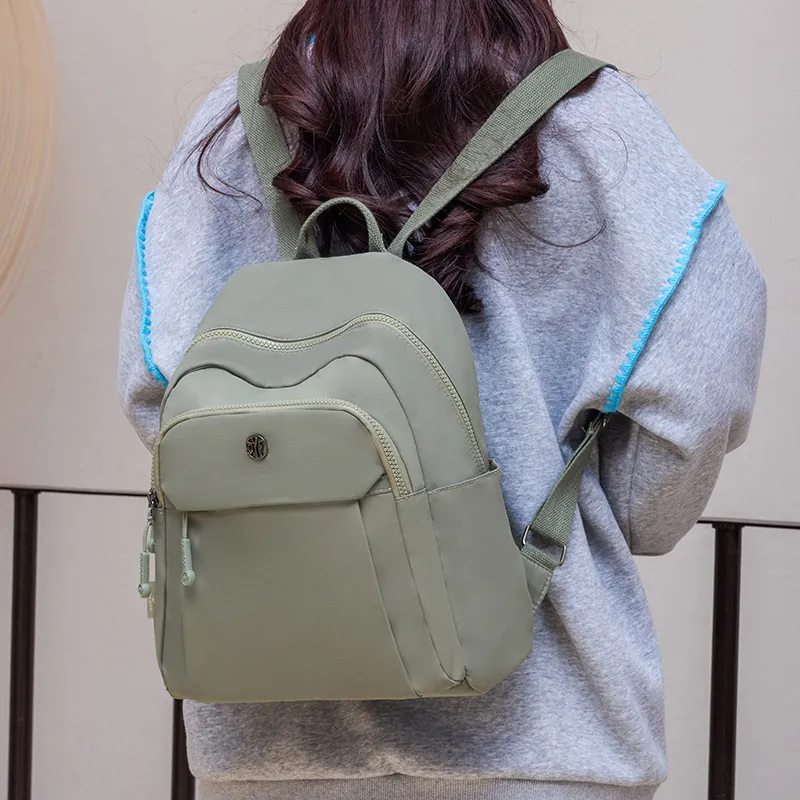 MOK Nylon Fabric Backpack Women's Multicolor-9