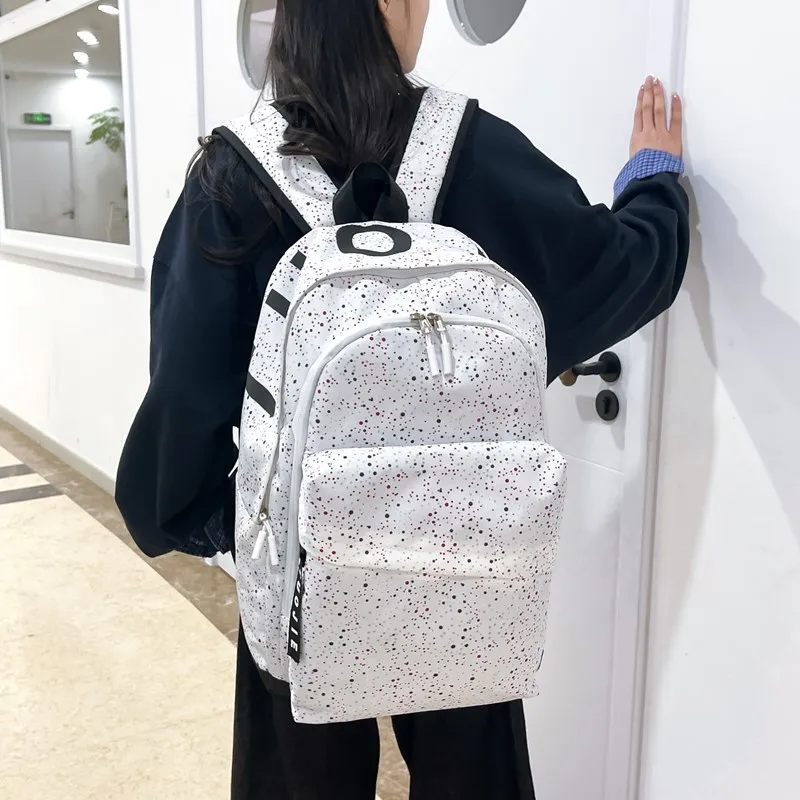MOK Oxford Backpack Regular Unisex Black/White-6