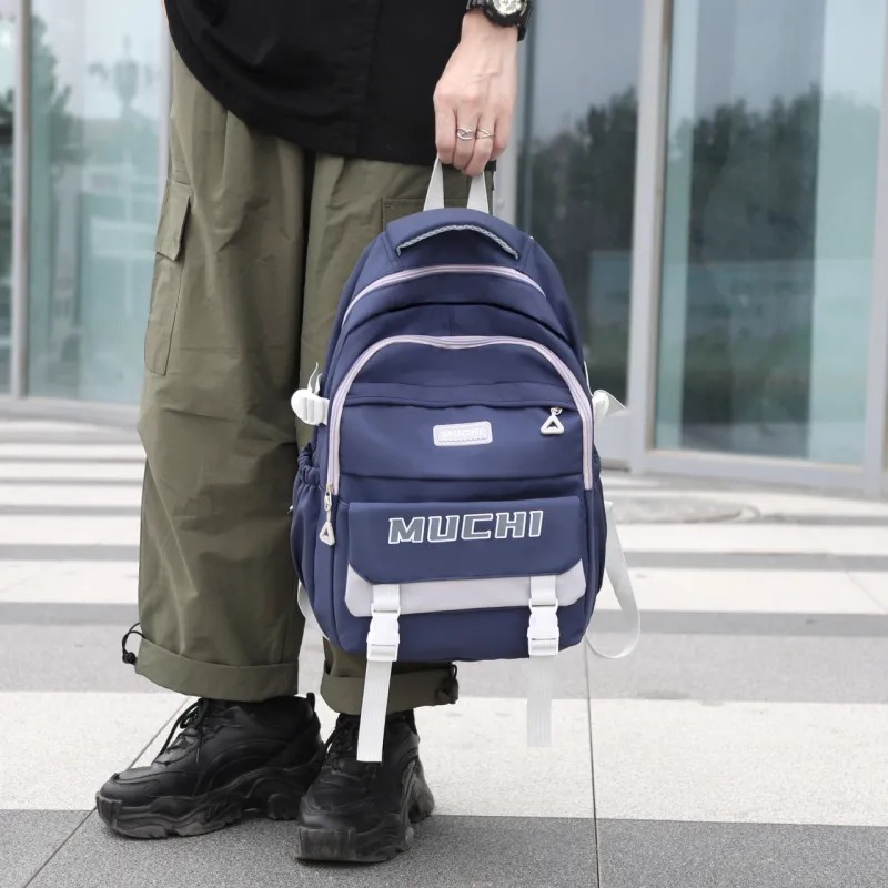 MOK Waterproof Fabric Backpack Unisex Multicolor-11