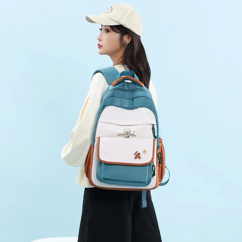 MOK Polyester Backpack Regular Women's Multicolor-7