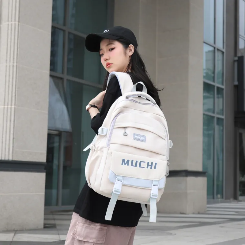 MOK Waterproof Fabric Backpack Unisex Multicolor-1