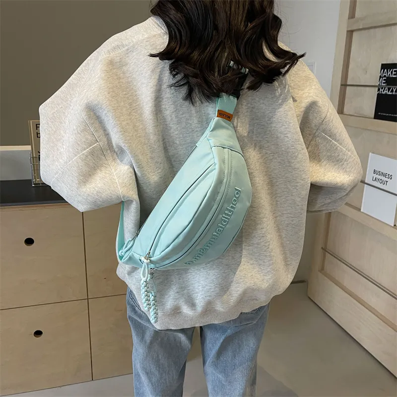 MOK Fabric Sling Bag Unisex White/Black/Pink/Yellow/Green/Blue-1