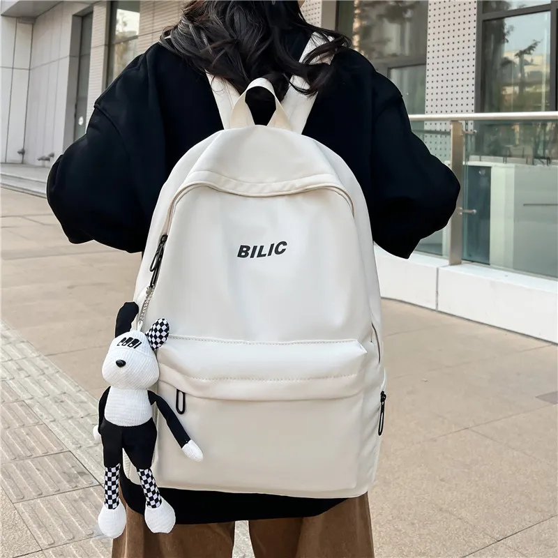 MOK High Quality Composite Fabric Backpack Regular Unisex Gray/Black/Burgundy/Ecru-9