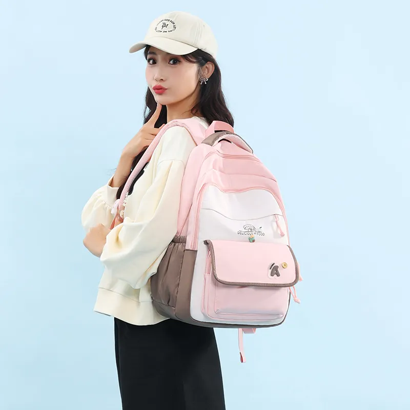 MOK Polyester Backpack Regular Women's Multicolor-2