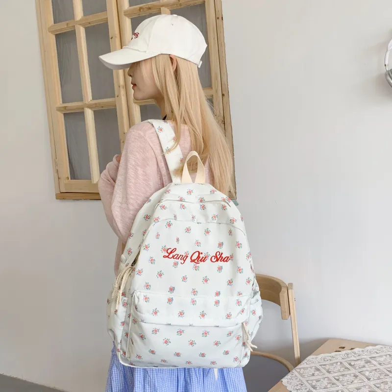 MOK Nylon Fabric Backpack Women's Multicolor-4