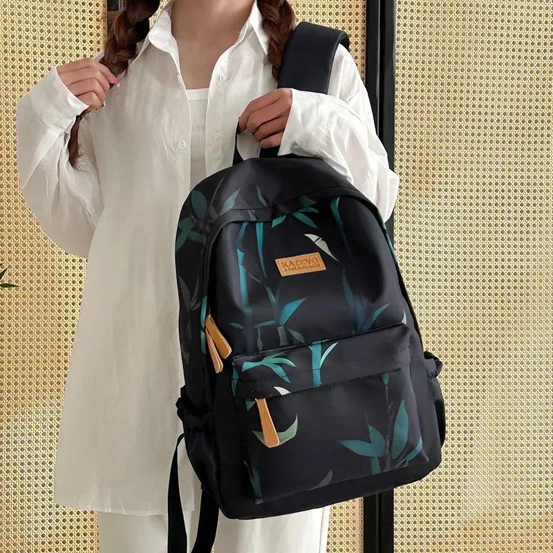 MOK Polyester Backpack Regular Unisex Black/White-3