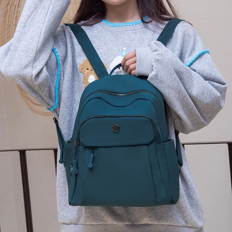 MOK Nylon Fabric Backpack Women's Multicolor-11