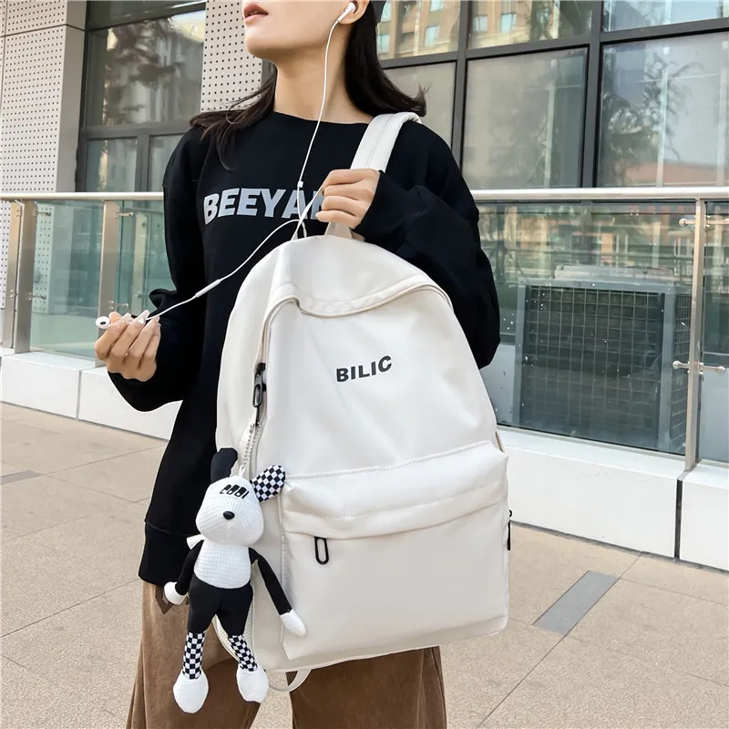 MOK High Quality Composite Fabric Backpack Regular Unisex Gray/Black/Burgundy/Ecru-6