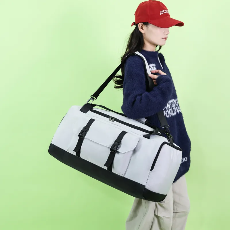 MOK Oxford Gym Bag Large Size Unisex Black/Khaki/Light Blue/Dark Blue/Beige-9
