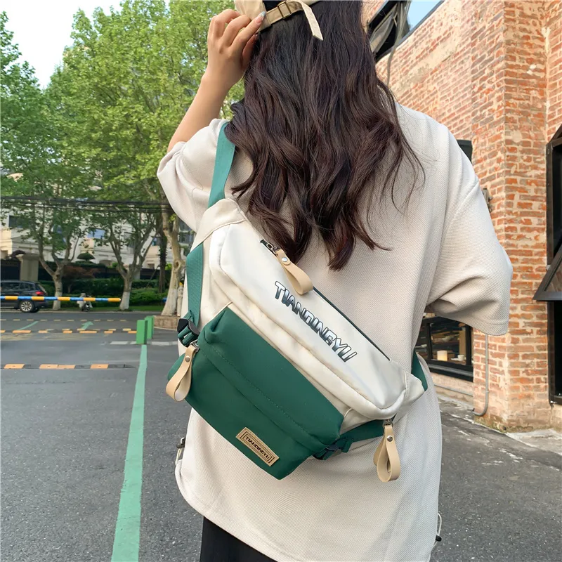MOK Nylon Sling Bag Unisex Black/Khaki/Green/Blue-7