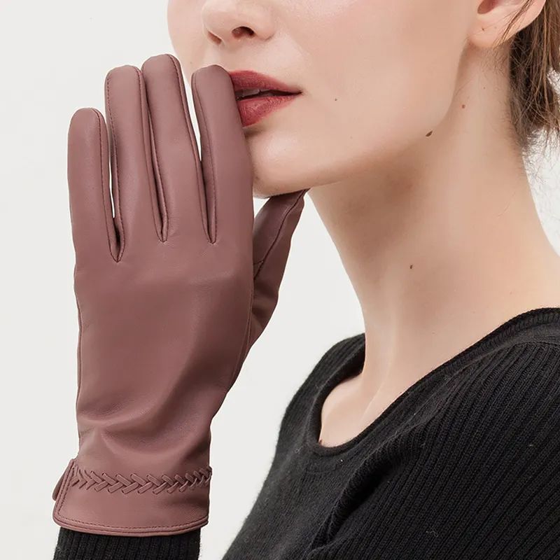 MARJAKURKI Genuine Leather Sheepskin 5GG41 Glove Atmosphere Greeting Card Women's-18