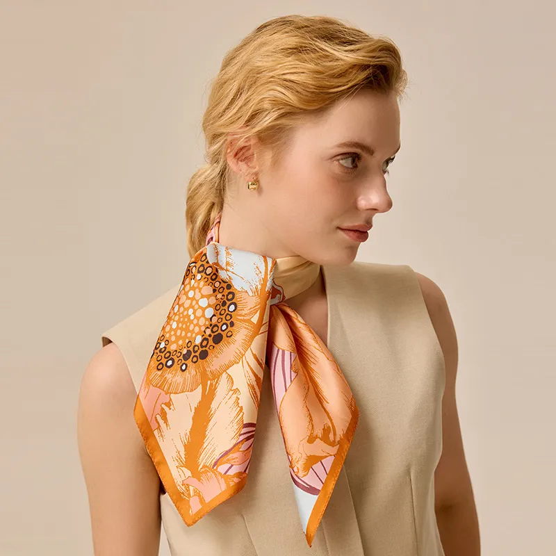 MARJAKURKI Silk Scarves Women's-9