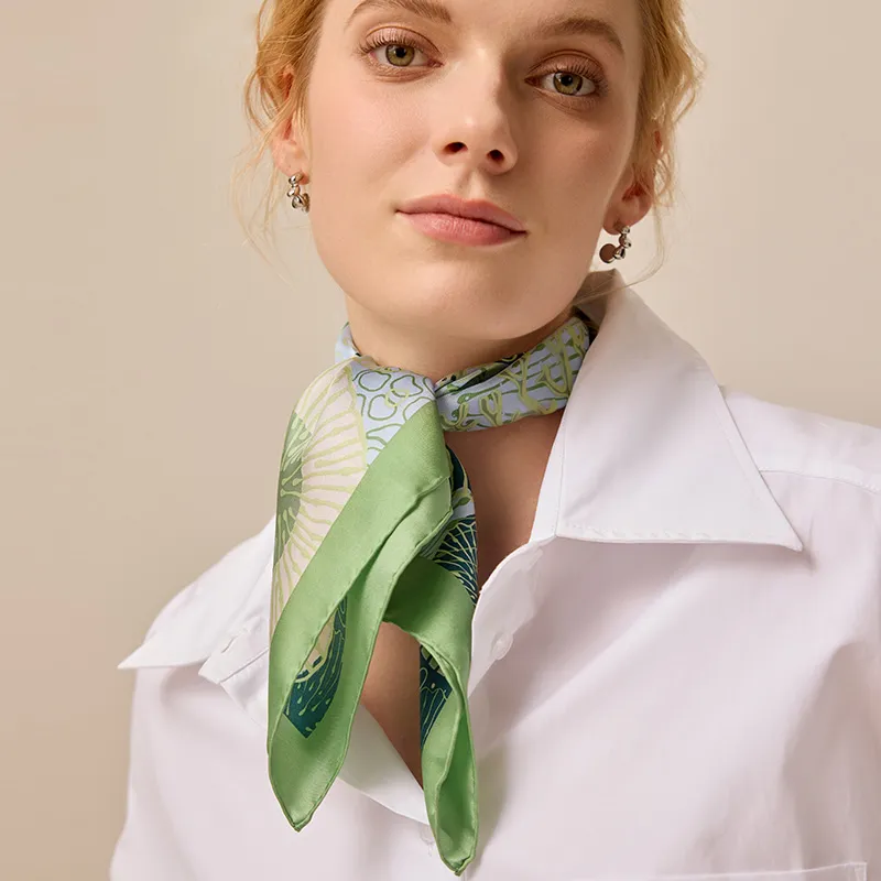 MARJAKURKI Silk Scarves Women's-8