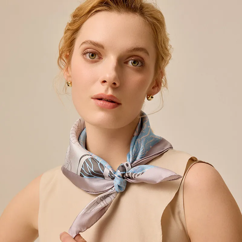 MARJAKURKI Silk Scarves Women's-5