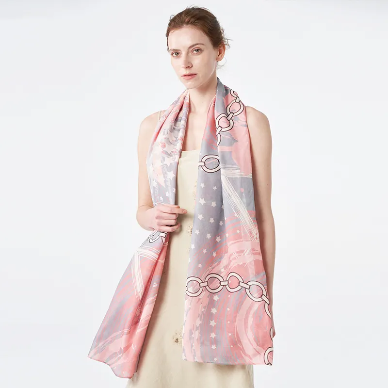 MARJAKURKI Silk Long Scarf Women's-4