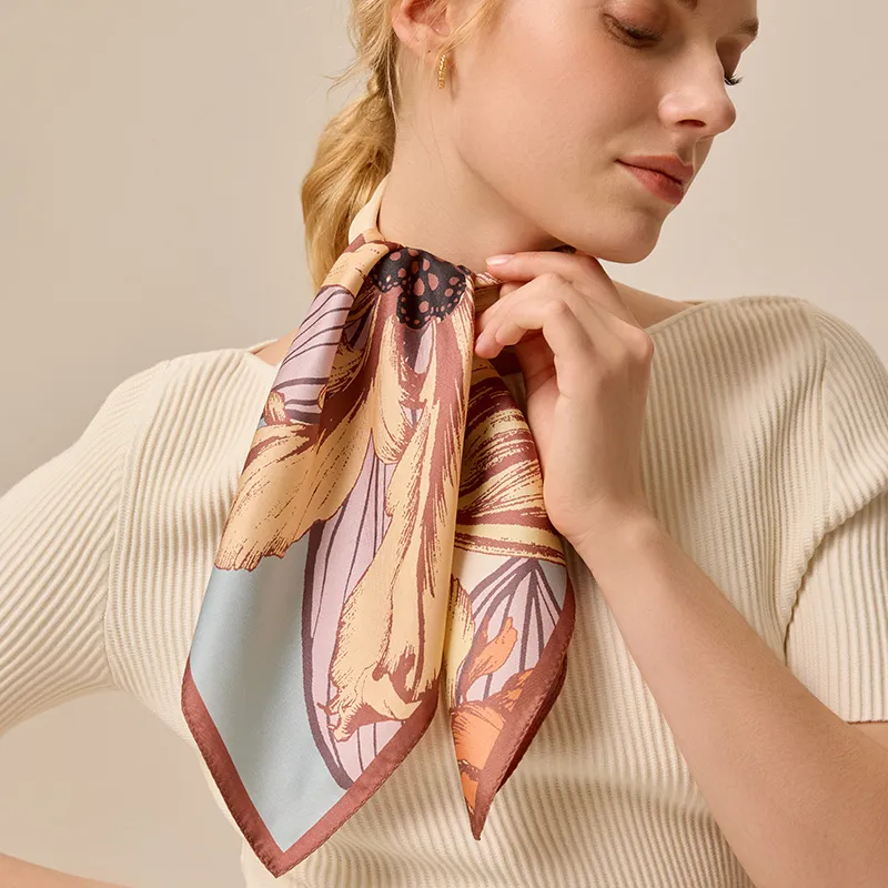 MARJAKURKI Silk Scarves Women's-2