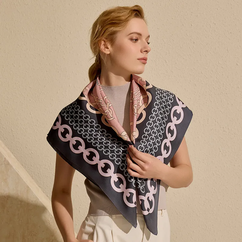 MARJAKURKI Silk Large Scarf Women's-1