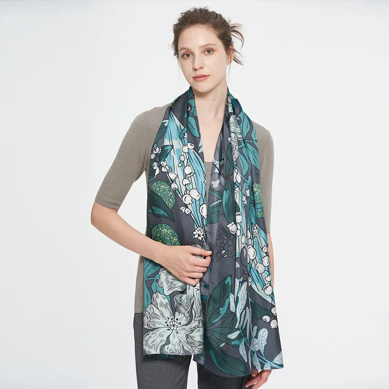 MARJAKURKI Silk Scarves Women's-7