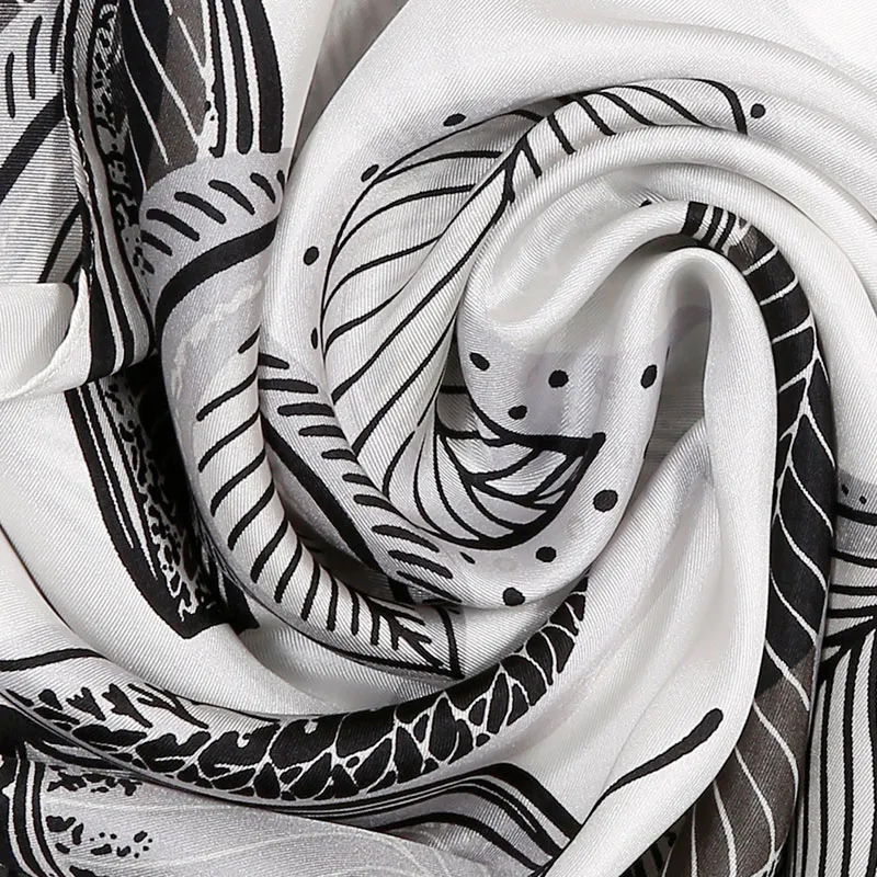 MARJAKURKI Silk Long Scarf Women's-2