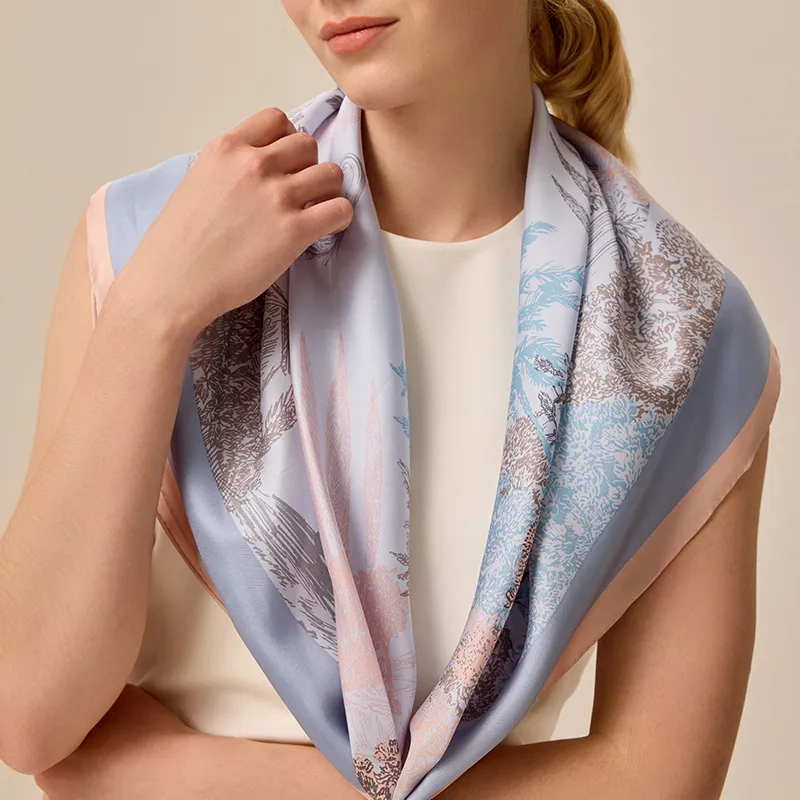 MARJAKURKI Silk Scarves Women's-2
